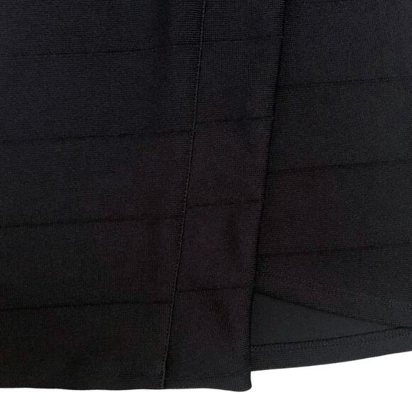 Black Pencil Skirt Assymetric Size Small Short Skirt Elegant Business - Picture 2 of 10